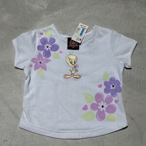 VTG NOS NWT Warner Bros Looney Tunes Tweety Bird T-Shirt KIDS YOUTH BABY SZ 2T